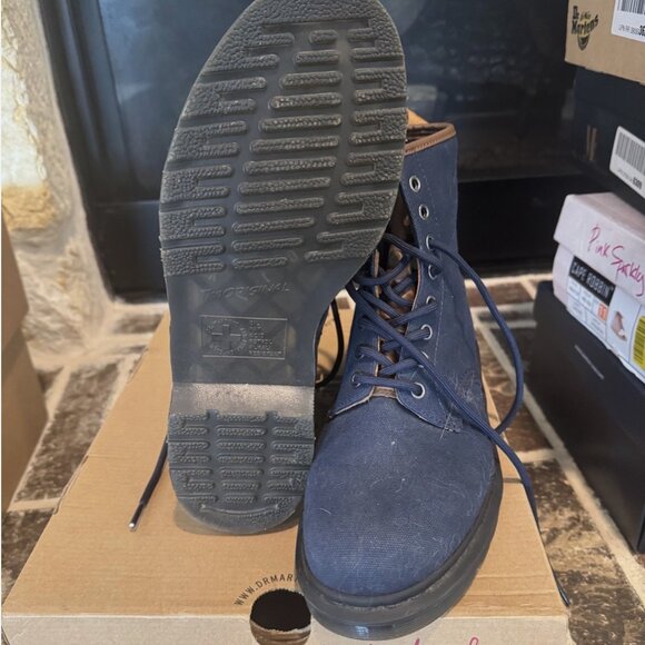 Dr. Martens Combs Canvas Boots Blue Size US 10Women / 9Men - Picture 3 of 3